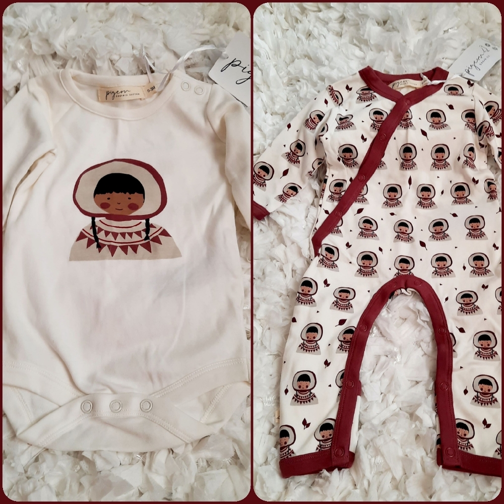 Pigeon Organic Cotton Inuit Spice Baby Bundle NWT